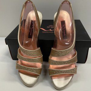 Dressy Gold Heels by Nina